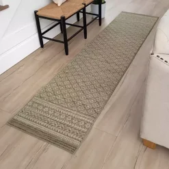 Kirklands Home Smoky Ornamental Patterned Floor Runner, 2x8
