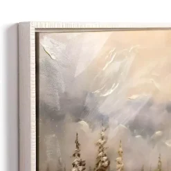 Clearance Kirklands Home Snowy Forest at Dusk Framed Canvas Art Print