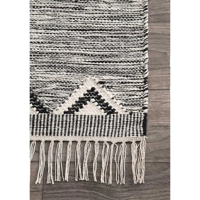 New Kirklands Home Sofia Moroccan Fringe Area Rug, 5x8 Gray