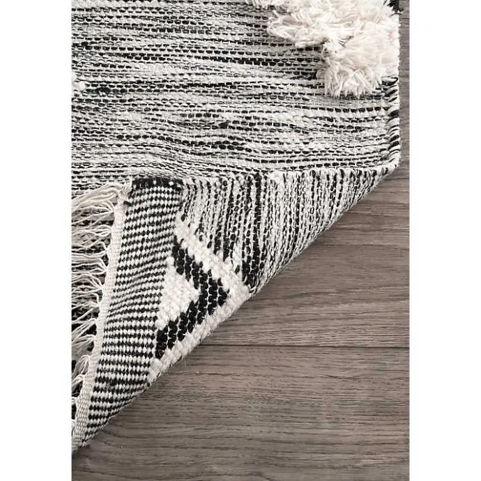 New Kirklands Home Sofia Moroccan Fringe Area Rug, 5x8 Gray