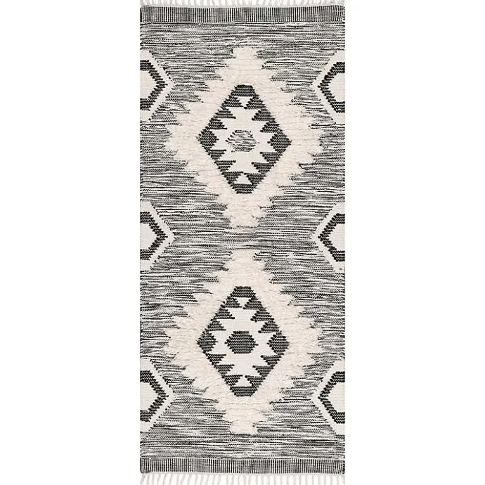 Best Kirklands Home Sofia Moroccan Fringe Runner Gray