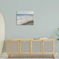 Best Kirklands Home Soft Beach Canvas Art Print, 30x24 Blue