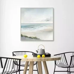 Kirklands Home Soft Coastal I Framed Canvas Art Print Blue