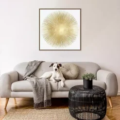 Outlet Kirklands Home Soft Gold Sunburst I Canvas Art Print