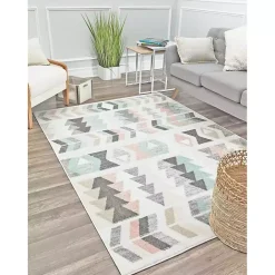 Hot Kirklands Home Soft Hues Geometric Area Rug, 8x10 Multi