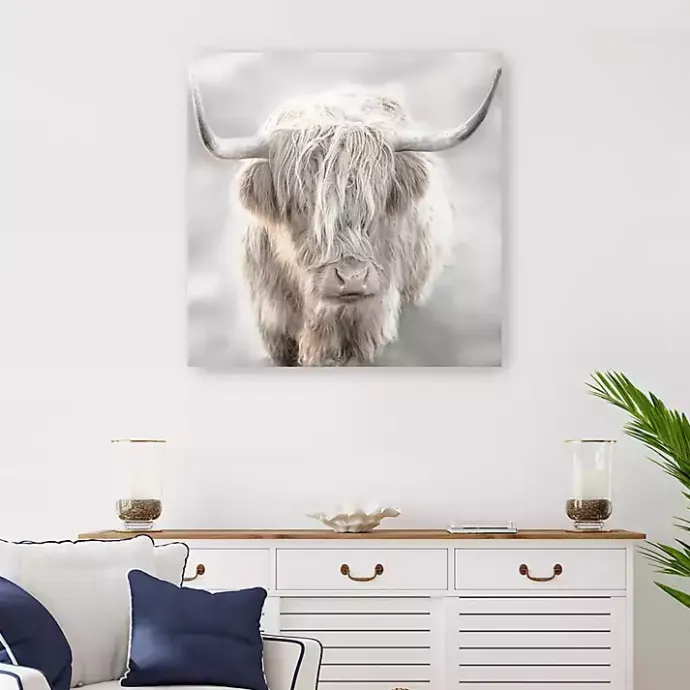 New Kirklands Home Soft Solo Highland Giclee Canvas Art Print Gray