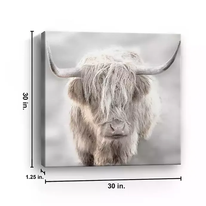 New Kirklands Home Soft Solo Highland Giclee Canvas Art Print Gray