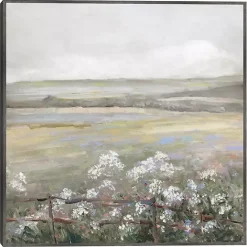 Clearance Kirklands Home Soft Summer Meadow II Framed Canvas Art Print Gray