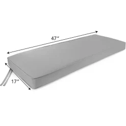 Kirklands Home Solid Outdoor Settee Cushion Black