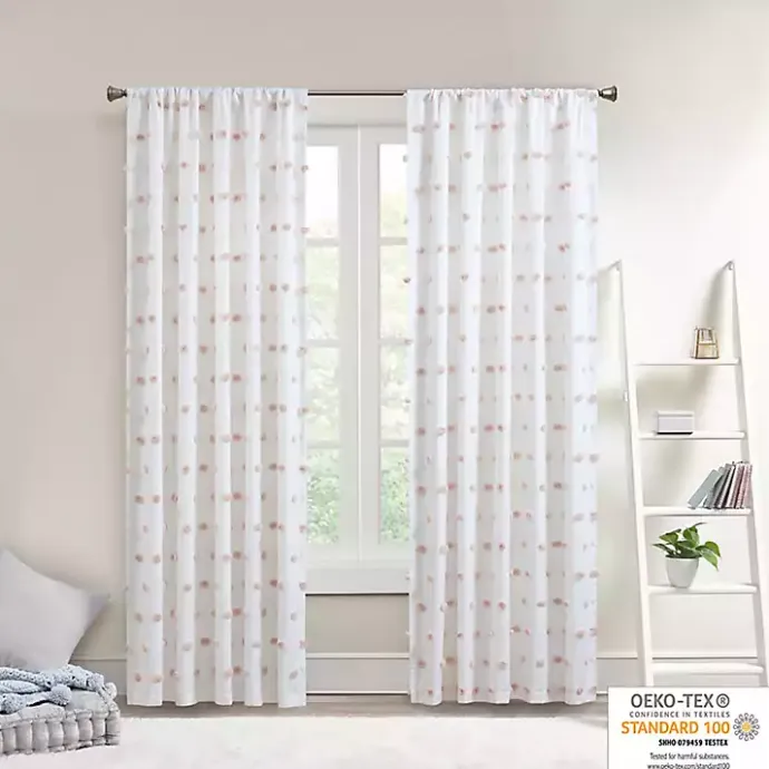 Outlet Kirklands Home Sophie Blush Pom Pom Curtain Panel, 84 in.