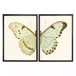 Outlet Kirklands Home Spa Butterfly Framed Art Prints, Set of 2 Multi