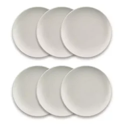 Hot Kirklands Home Speckled Beige Wheat Dinner Plates, Set of 6 Ivory