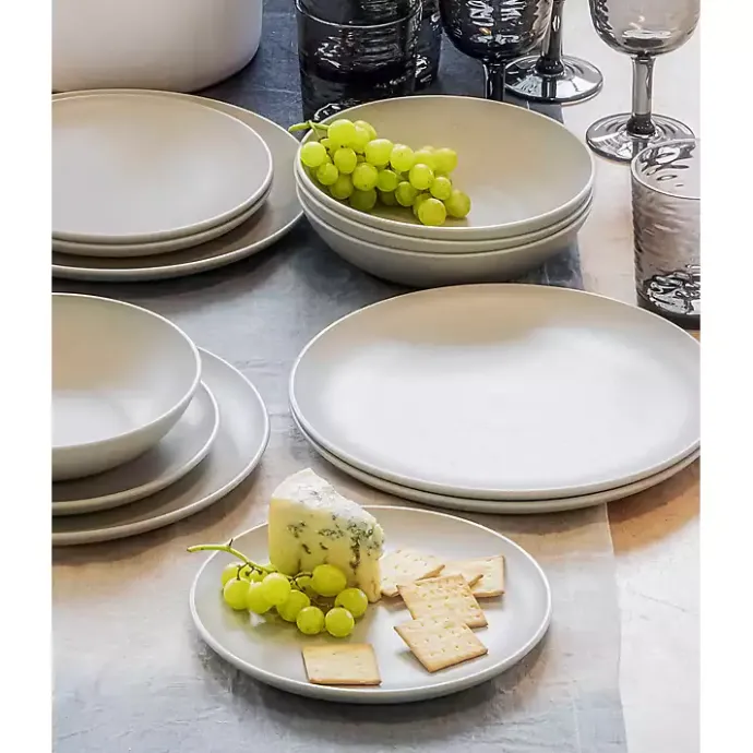 New Kirklands Home Speckled Beige Wheat Dinner Bowls, Set of 6 Ivory