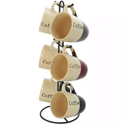 Online Kirklands Home Speckled 6-pc. Coffee Mugs with Stand