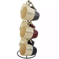 Online Kirklands Home Speckled 6-pc. Coffee Mugs with Stand
