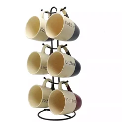 Online Kirklands Home Speckled 6-pc. Coffee Mugs with Stand