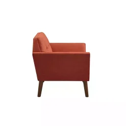 Kirklands Home Spice Button Tufted Accent Chair Red