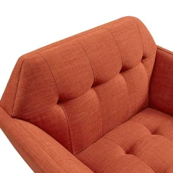 Kirklands Home Spice Button Tufted Accent Chair Red