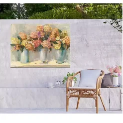Clearance Kirklands Home Spiced Hydrangeas Outdoor Canvas Art Print
