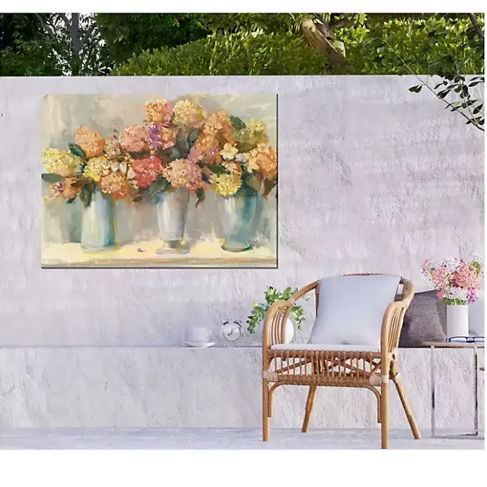 Clearance Kirklands Home Spiced Hydrangeas Outdoor Canvas Art Print