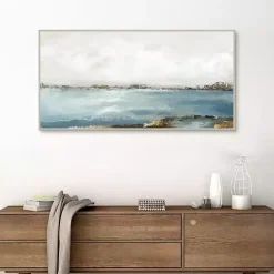 Online Kirklands Home Splendor Moment Framed Canvas Art Print Blue