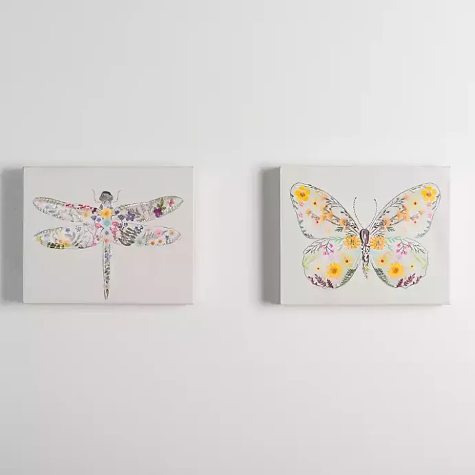 Discount Kirklands Home Springtime Bugs Canvas Art Prints, Set of 2