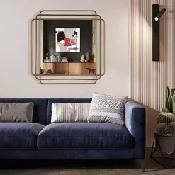 Best Kirklands Home Square Shayan Bronze Metal Wall Mirror