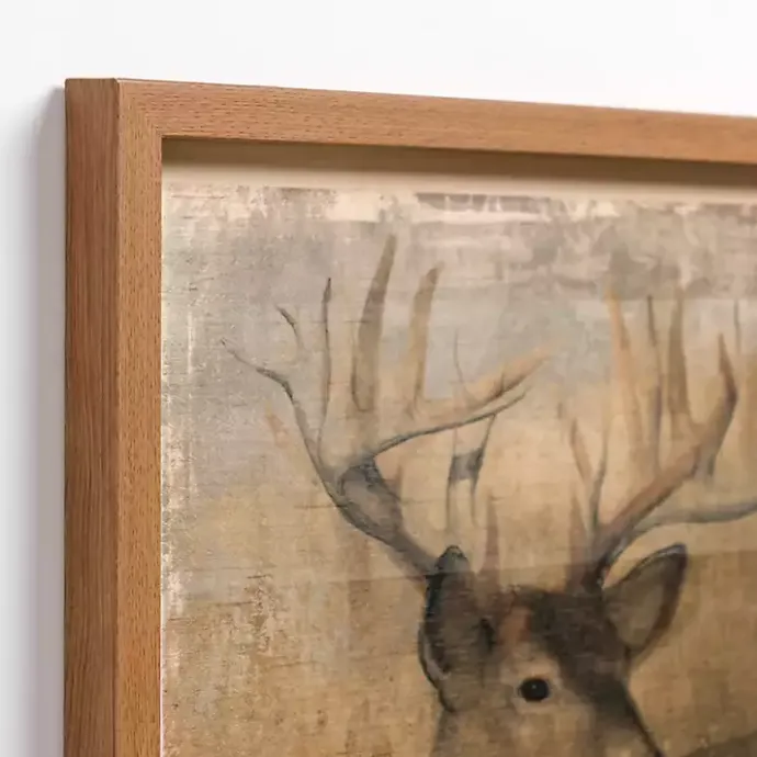 Discount Kirklands Home Stag Cabin Friend Framed Art Print Brown