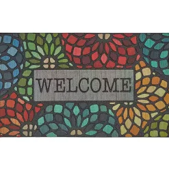 Hot Kirklands Home Stained Glass Florets Doormat Multi
