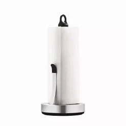 New Kirklands Home Stainless Weighted Paper Towel Holder With Arm Silver