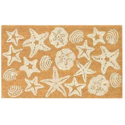New Kirklands Home Starfish and Sand Dollars Coir Doormat