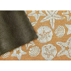 New Kirklands Home Starfish and Sand Dollars Coir Doormat
