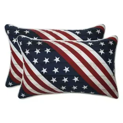 Online Kirklands Home Stars & Stripes Outdoor Lumbar Pillows, Set of 2