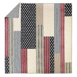 New Kirklands Home Stars and Striped Patch 2-pc. Twin Quilt Set