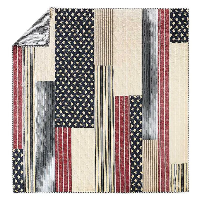 Sale Kirklands Home Stars and Striped Patch 3-pc. Full/Queen Quilt Set
