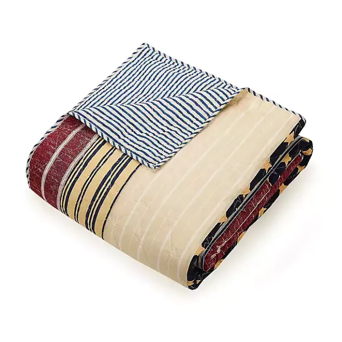 Sale Kirklands Home Stars and Striped Patch 3-pc. Full/Queen Quilt Set