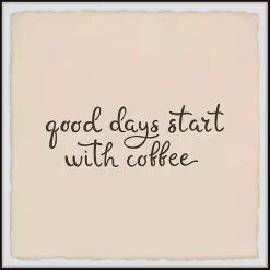 Clearance Kirklands Home Start with Coffee Framed Wall Plaque