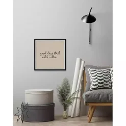 Clearance Kirklands Home Start with Coffee Framed Wall Plaque