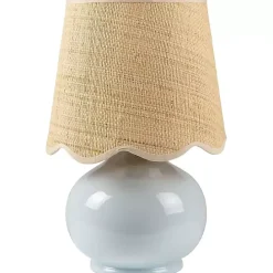 Outlet Kirklands Home Stella Light Diminuta Woven Shade Table Lamp Blue