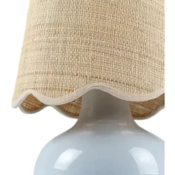 Outlet Kirklands Home Stella Light Diminuta Woven Shade Table Lamp Blue