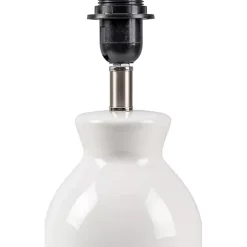 Kirklands Home Stella Mini Table Lamp with Woven Shade White