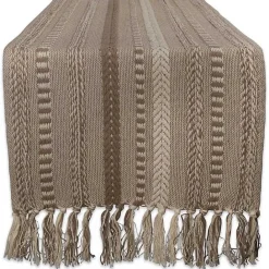 Clearance Kirklands Home Stone Braided Stripe Table Runner, 108 in. Brown