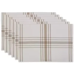 Clearance Kirklands Home Stone Farmhouse Plaid Placemats, Set of 6 Tan
