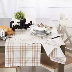 Clearance Kirklands Home Stone Farmhouse Plaid Placemats, Set of 6 Tan
