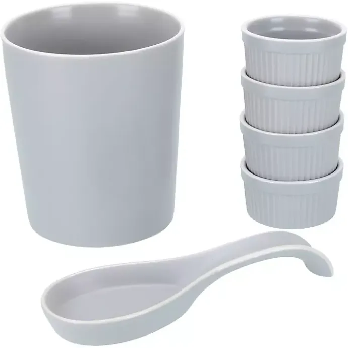 Hot Kirklands Home Stone Katy 6-pc. Kitchen Accessories Set Gray