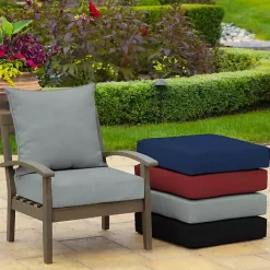 Online Kirklands Home Stone Leala Texture Outdoor Deep Seat Cushions Gray