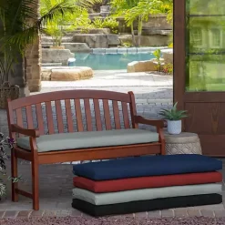 Online Kirklands Home Stone Leala Texture Outdoor Bench Cushion Gray