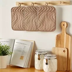 Online Kirklands Home Stone Quilted 3-pc. Potholder Set Brown