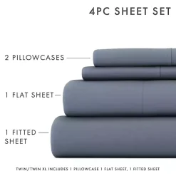Discount Kirklands Home Stone Ultra Soft 3-pc. Twin XL Sheet Set Gray
