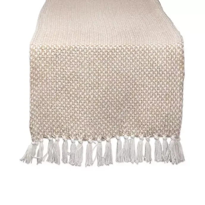 New Kirklands Home Stone Woven Table Runner, 72 in. Tan